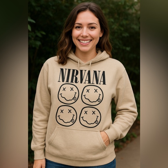 NIRVANA Other - Vintage Nirvana Tan Hoodie NWT